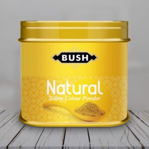 yellow colour powder tin