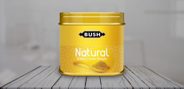 yellow colour powder tin
